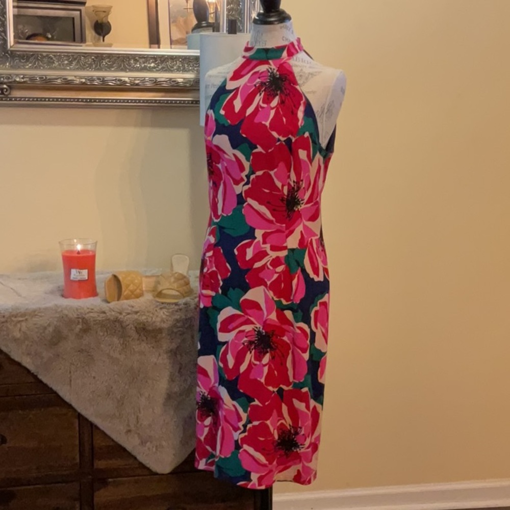 Trina Turk Floral Halter Dress